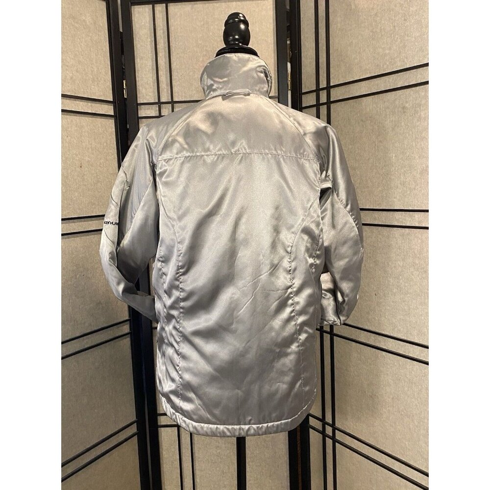 Columbia Convert Boardwear Jacket Women Large Gray Silver Zip Pockets Drawstring - Picture 3 of 15